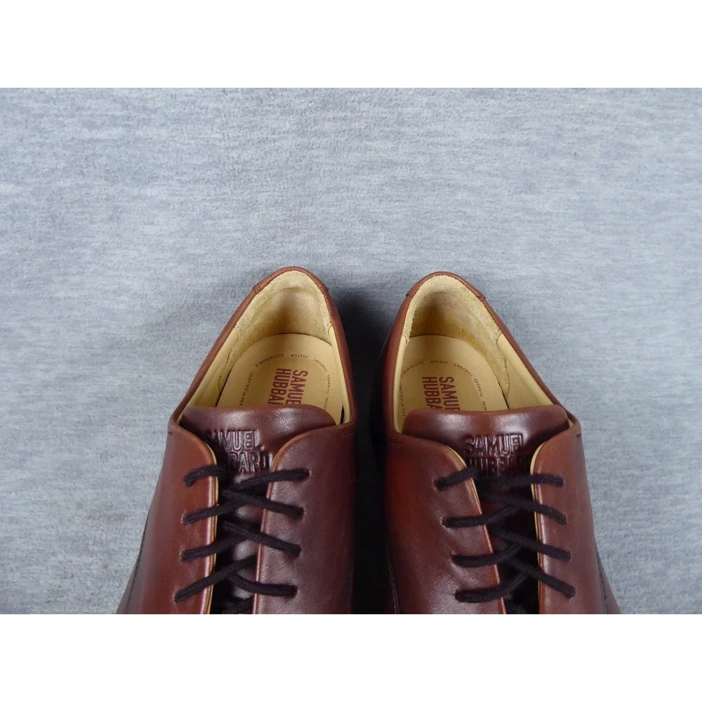 Samuel Hubbard Founder Mens Cognac Leather Oxford Shoes M2100-165 Size 13 M